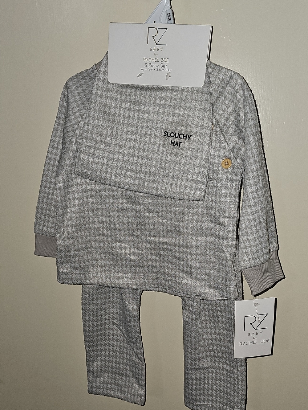 Rachel Zoe Tan And White Baby 3-Piece Set